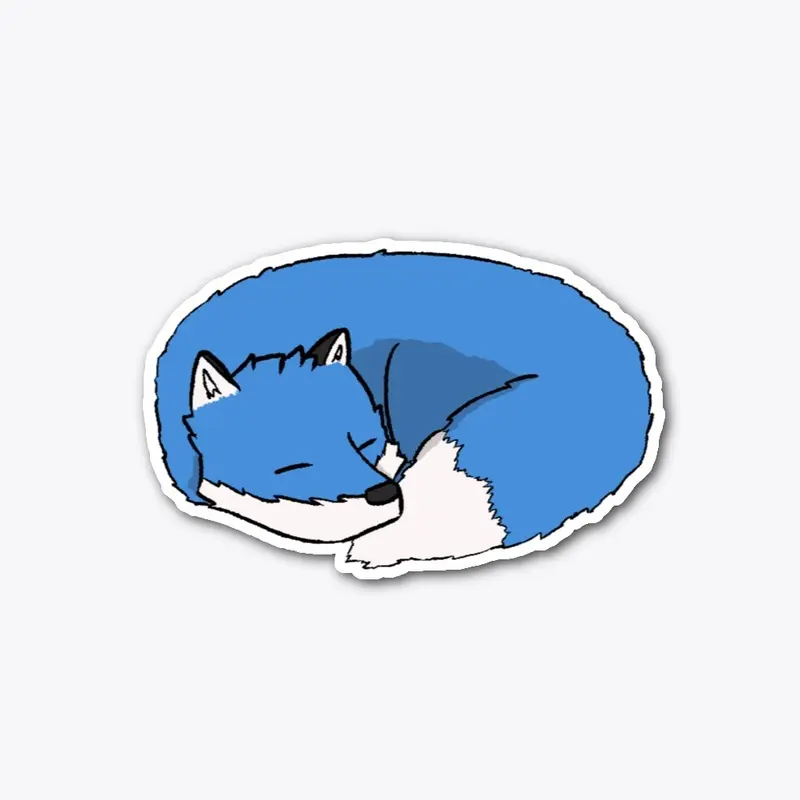 Sleepy Fox Sticker